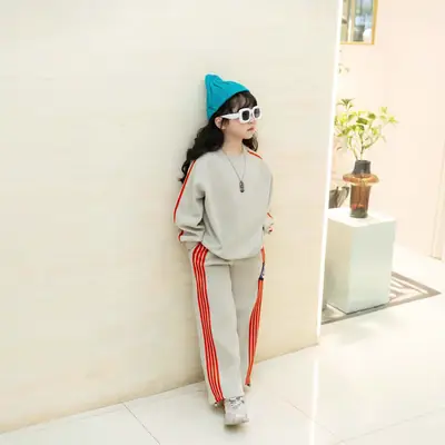 Kids Yellow Streetwear Suit for Boys Girls Spring Wear thumbnail 3