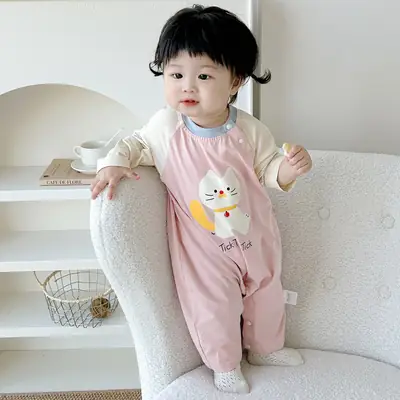 Baby Cat Pajamas Pink All-In-One Set for 2 Years