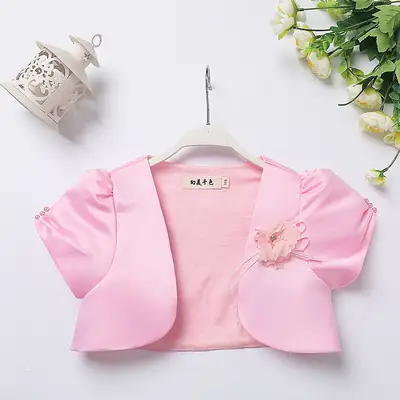 Pink Satin Shawl for Little Princess Summer Wear