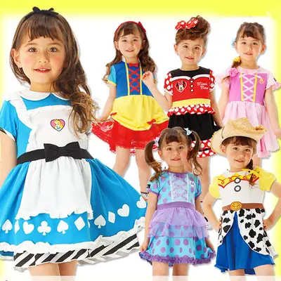 Girls Summer Dress Snow White Cotton Dress Halloween Costume Dropshipping