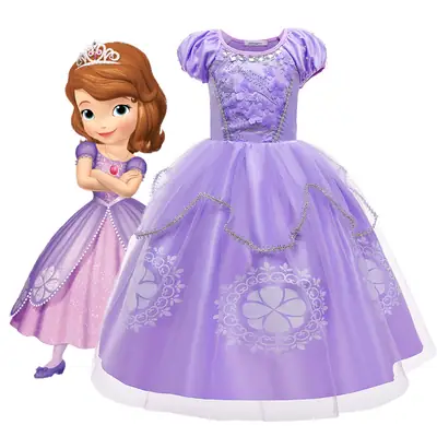 Sophia Princess Lavender Dress for Girls