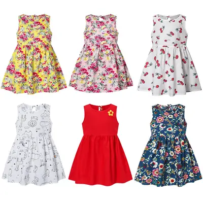 Sleeveless Floral Dresses for Girls 6-9M Pakistan