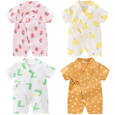 Baby Pajamas Set with Strawberries, Pineappels, Dinosaur & Bunnies