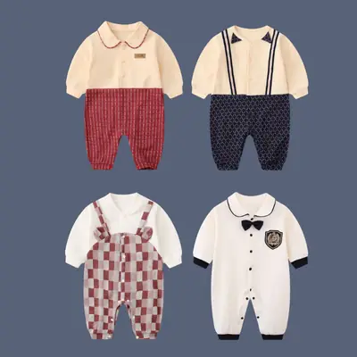 Baby Jumpsuits Cotton Set 4 Pcs Spring Autumn
