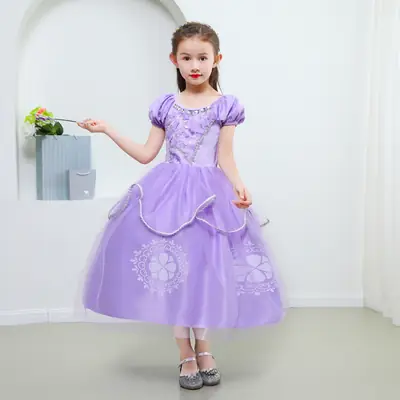 Sophia Princess Lavender Dress for Girls Party Wear