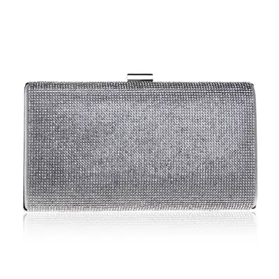 Silver Rhinestone Clutch Bag for Women Evening Party
