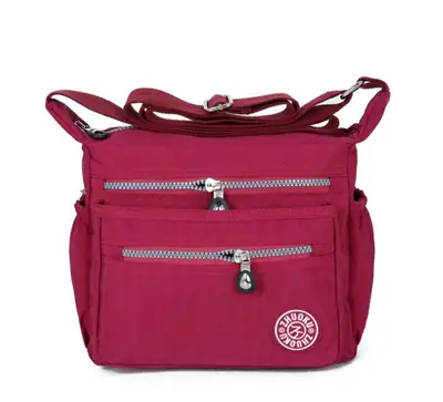 Women Nylon Waterproof Crossbody Bag Pink thumbnail 6