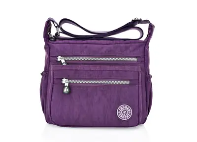 Women Nylon Waterproof Crossbody Bag Pink thumbnail 7