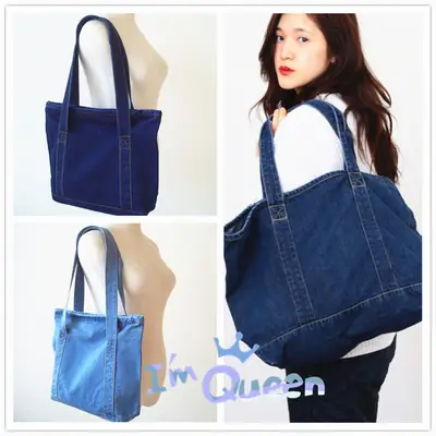 Denim Tote Bag for Women Large Shoulder Bag