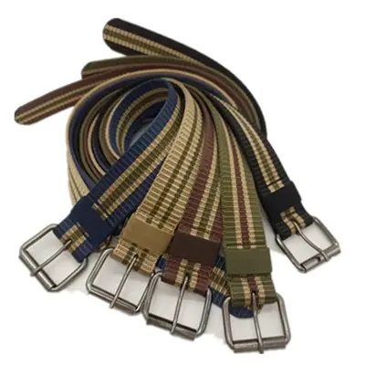 Men Nylon Woven Belt Camo Multi Color Outdoor