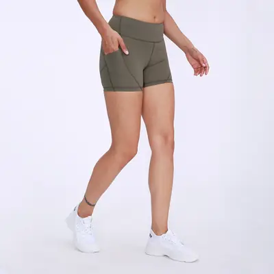 Women High Waist Yoga Shorts Black Tight Sporty Fitness Wear