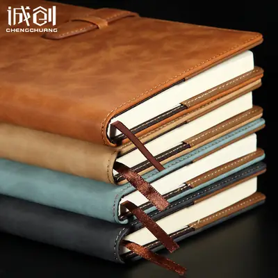 Imitation Leather A5 Notebook with Buckle Closure