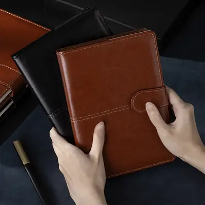 A5 PU Leather Business Notebook with Buckle Closure