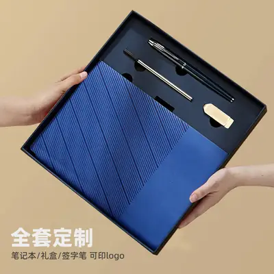 Blue A5 Notebook with Pen Gift Set Custom Logo