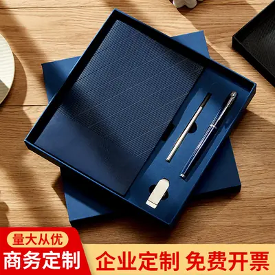 Business Notebook Gift Set A5 Black Custom Logo