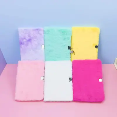 Plush Lock Notebook A5 Cute Student Diary