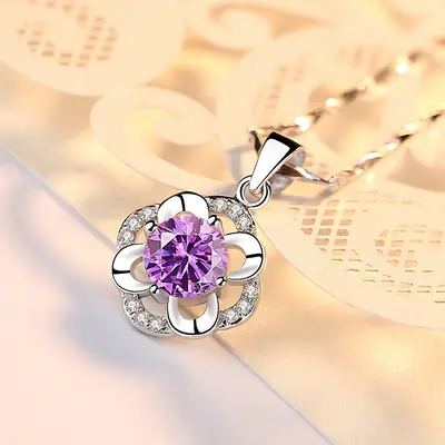 Sterling Silver Four-Leaf Clover Necklace for Women