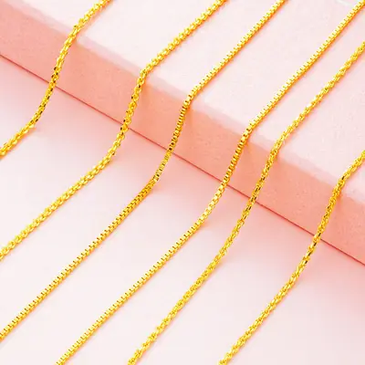 Women Gold Plated Sweater Chain 70cm Korean Style