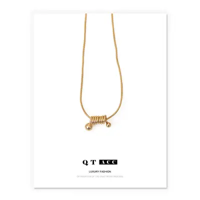 Gold Thread Pendant Necklace for Women