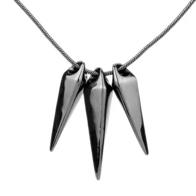 Black Panther Inspired Spike Necklace Black Gold Pendant Collarbone Chain