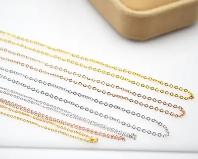 Women's Minimalist Snake Bone Chain Necklace Rose Gold 46CM