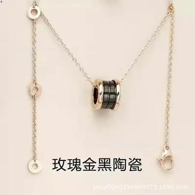 Rose Gold Ceramic Necklace for Women Trendy Luxury Daily Wear thumbnail 7