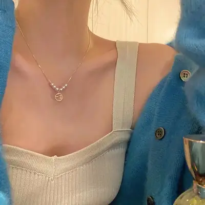 Summer Pearl Necklace Women Luxury Daily Wear Trendy thumbnail 100