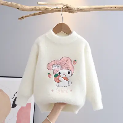 Girls Winter Plush Sweater with My Melody Design