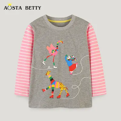 Autumn Girls Long Sleeve Cotton T-Shirt