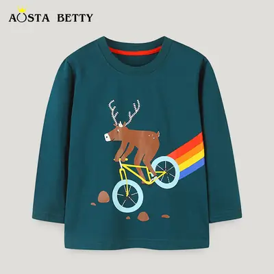 Kids Long Sleeve Cartoon T-Shirt Autumn Fall