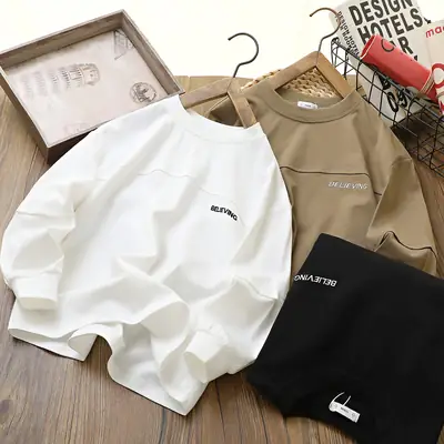 Boys Cotton Long Sleeve T-Shirt White 110cm Spring
