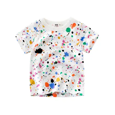 Kids Cotton Splash Print T-Shirt 90cm
