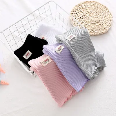 Soft Ribbed Safety Pants for Kids Pastel Colors