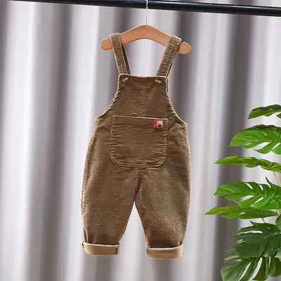 Kids Brown Denim Suspenders 0-4Yr Spring Autumn