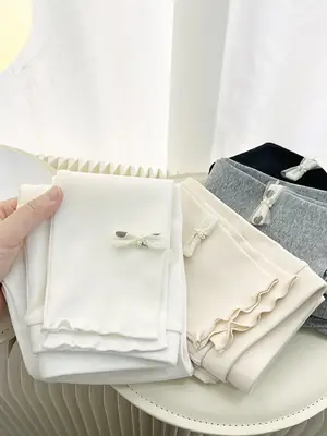 Korean Style Cotton Leggings for Kids White Beige Black