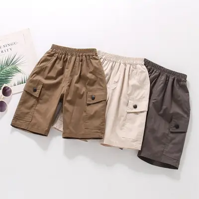 Kids Cargo Pants Lightweight Breathable Summer Wear