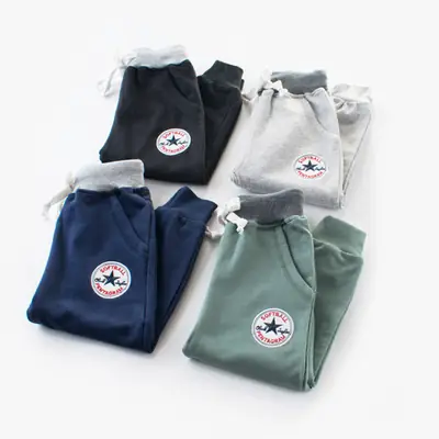 Children's Cotton Sports Pants Drawstring Waist 4 Colors