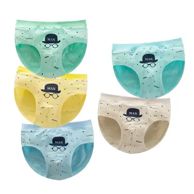 Kids Cartoon MAN Hat Briefs Cotton School Play Wear