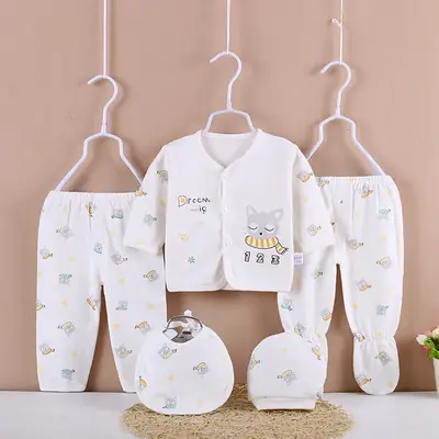 White Baby Suit Set with Cat Scarf for Newborns