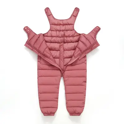 Red Padded Baby Jumpsuit with Adjustable Straps