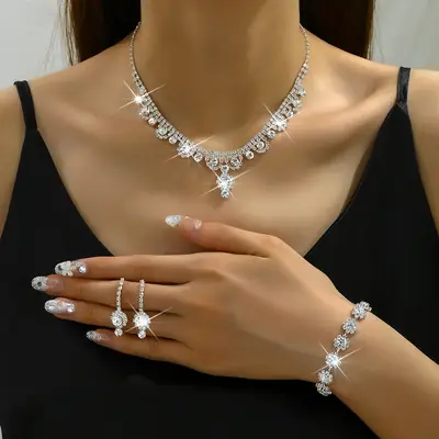 Premium Water Diamond Jewelry Set for Pakistani Women