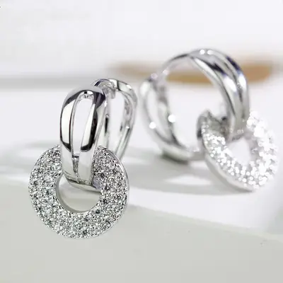 Gold Joker-Inspired Zircon Earrings for Women thumbnail 6