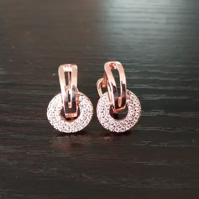 Gold Joker-Inspired Zircon Earrings for Women thumbnail 7