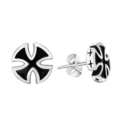 Black Cross Earrings Titanium Steel Pakistani Women