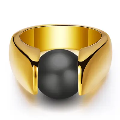18K Gold Cat's Eye Ring for Women Retro Fashion