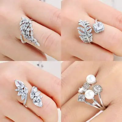 Adjustable Zircon Horse Eye Ring for Daily Wear