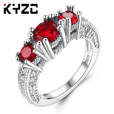 White Snowflake Zircon Ring for Women