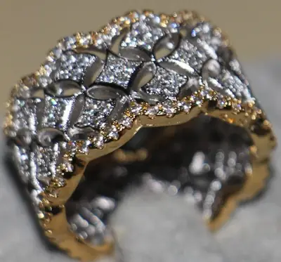 Zircon Ring Fashion Star Jewelry Daily Wear