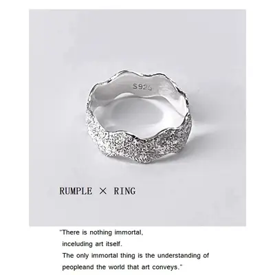 Sterling Silver Wave Tail Ring Women Daily Wear