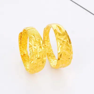 Gold Plated Star Couple Rings for Daily Wear